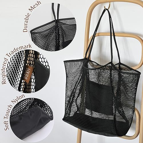 Mesh Beach Tote, Womens Shoulder Handbag, Beach Bag Mesh Beach Tote, Womens Shoulder Handbag, Beach Bag